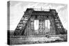 Paris, France - Tour Eiffel, under Construction-null-Stretched Canvas