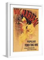 Paris, France - Vin Mariani Dancing Girl Pouring Wine Promotional Poster-Lantern Press-Framed Art Print