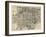 Paris, France, Vintage Map-null-Framed Giclee Print