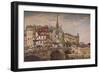 'Paris from the Pont St Michel', c1846-Charles Claude Pyne-Framed Giclee Print