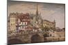 'Paris from the Pont St Michel', c1846-Charles Claude Pyne-Mounted Giclee Print