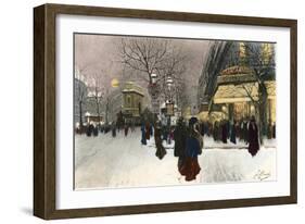 Paris, Grands Boulevards-F Giusto-Framed Art Print