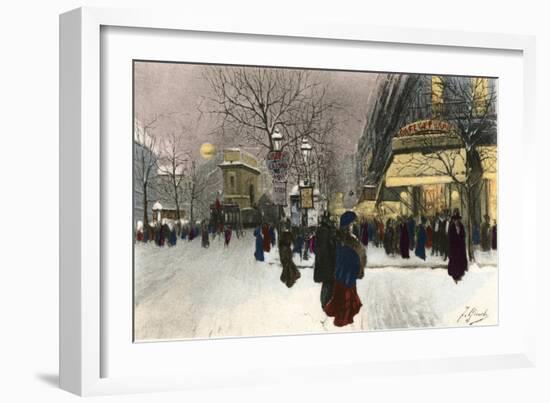 Paris, Grands Boulevards-F Giusto-Framed Art Print