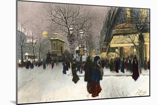 Paris, Grands Boulevards-F Giusto-Mounted Art Print