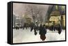 Paris, Grands Boulevards-F Giusto-Framed Stretched Canvas