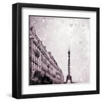 Paris Heart Storm 1-Tracey Telik-Framed Art Print