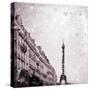 Paris Heart Storm 1-Tracey Telik-Stretched Canvas