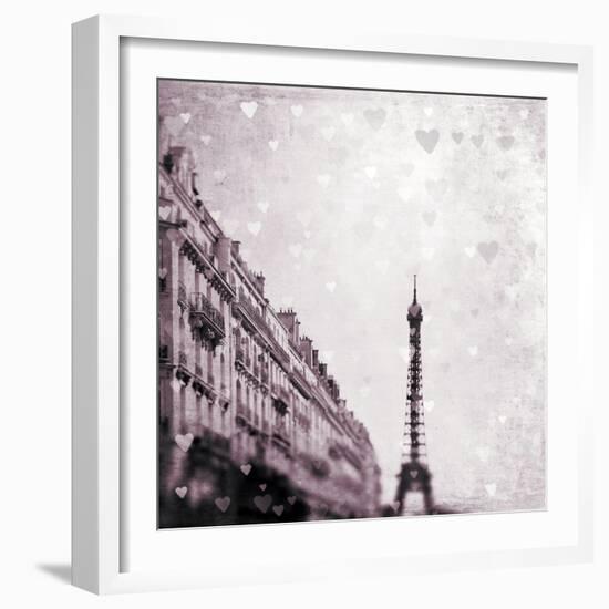 Paris Heart Storm 1-Tracey Telik-Framed Art Print