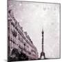 Paris Heart Storm 1-Tracey Telik-Mounted Art Print