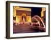 Paris Hotel and Casino Fountains in Front of L'Arc de Triumph Replica, Las Vegas, Nevada, USA-Brent Bergherm-Framed Photographic Print