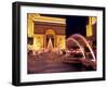 Paris Hotel and Casino Fountains in Front of L'Arc de Triumph Replica, Las Vegas, Nevada, USA-Brent Bergherm-Framed Photographic Print