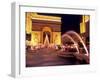 Paris Hotel and Casino Fountains in Front of L'Arc de Triumph Replica, Las Vegas, Nevada, USA-Brent Bergherm-Framed Photographic Print