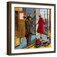 "Paris Hotel", July 14, 1956-Constantin Alajalov-Framed Giclee Print