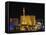 Paris Hotel on the Strip at Night, Las Vegas, Nevada, USA-Robert Harding-Framed Stretched Canvas