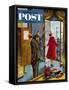 "Paris Hotel" Saturday Evening Post Cover, July 14, 1956-Constantin Alajalov-Framed Stretched Canvas