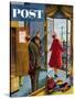 "Paris Hotel" Saturday Evening Post Cover, July 14, 1956-Constantin Alajalov-Stretched Canvas