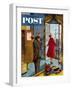 "Paris Hotel" Saturday Evening Post Cover, July 14, 1956-Constantin Alajalov-Framed Premium Giclee Print