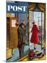 "Paris Hotel" Saturday Evening Post Cover, July 14, 1956-Constantin Alajalov-Mounted Giclee Print