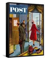 "Paris Hotel" Saturday Evening Post Cover, July 14, 1956-Constantin Alajalov-Framed Stretched Canvas