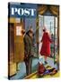 "Paris Hotel" Saturday Evening Post Cover, July 14, 1956-Constantin Alajalov-Stretched Canvas