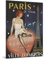 Paris I Love You-Vintage Apple Collection-Mounted Giclee Print