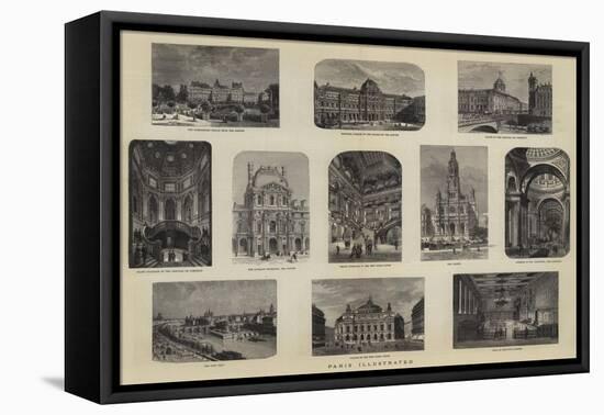 Paris Illustrated-null-Framed Stretched Canvas