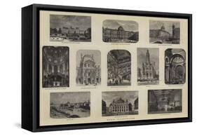 Paris Illustrated-null-Framed Stretched Canvas