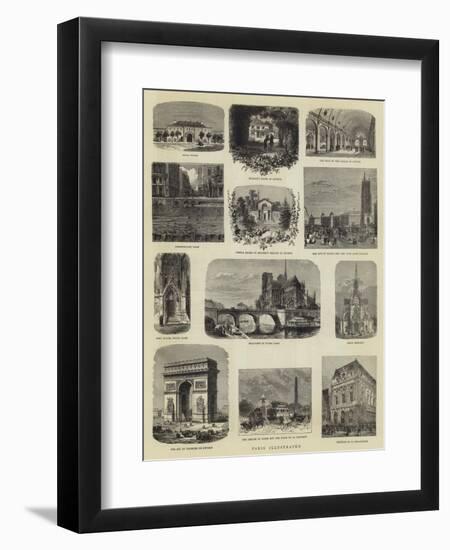 Paris Illustrated-null-Framed Premium Giclee Print