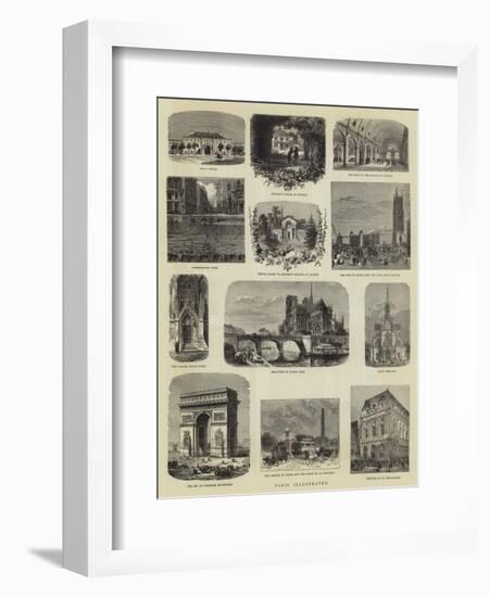 Paris Illustrated-null-Framed Giclee Print