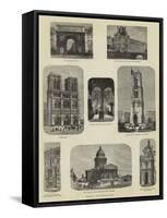 Paris Illustrated-null-Framed Stretched Canvas