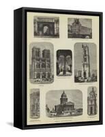 Paris Illustrated-null-Framed Stretched Canvas
