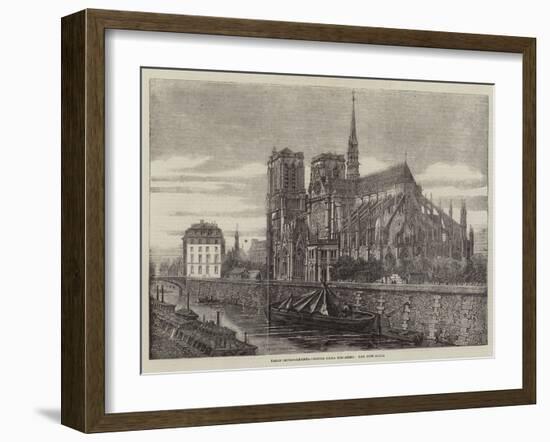 Paris Improvements, Notre Dame Restored, the New Spire-Felix Thorigny-Framed Giclee Print