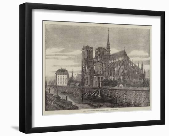 Paris Improvements, Notre Dame Restored, the New Spire-Felix Thorigny-Framed Giclee Print