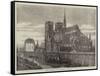 Paris Improvements, Notre Dame Restored, the New Spire-Felix Thorigny-Framed Stretched Canvas