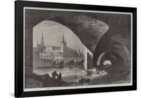 Paris Improvements, the Palais De Justice, Sainte Chapelle, and Pont Au Change-Dieudonne Auguste Lancelot-Framed Giclee Print