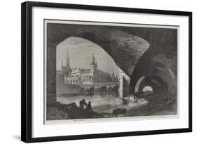 Paris Improvements, the Palais De Justice, Sainte Chapelle, and Pont Au Change-Dieudonne Auguste Lancelot-Framed Giclee Print