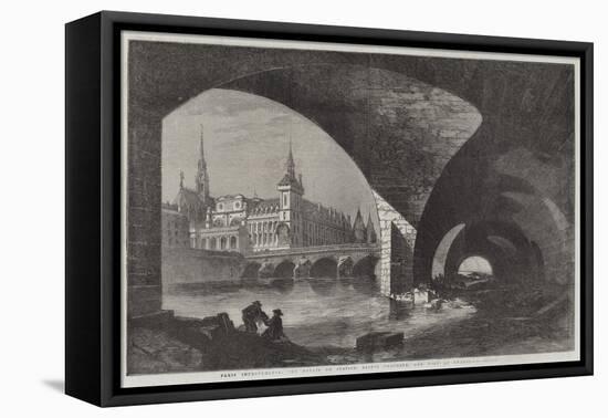 Paris Improvements, the Palais De Justice, Sainte Chapelle, and Pont Au Change-Dieudonne Auguste Lancelot-Framed Stretched Canvas