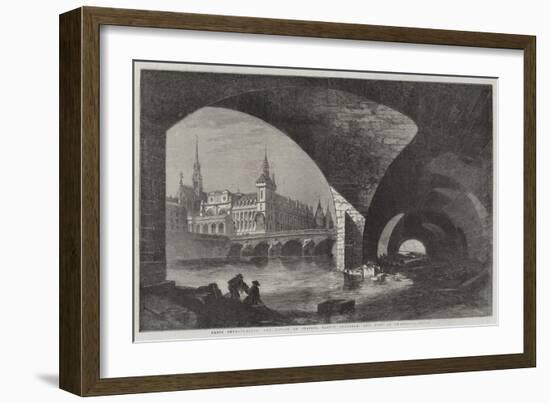 Paris Improvements, the Palais De Justice, Sainte Chapelle, and Pont Au Change-Dieudonne Auguste Lancelot-Framed Giclee Print