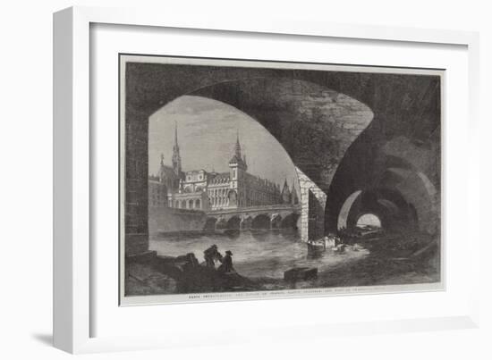 Paris Improvements, the Palais De Justice, Sainte Chapelle, and Pont Au Change-Dieudonne Auguste Lancelot-Framed Giclee Print