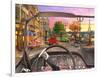 Paris in a Car (Variant 1)-Dominic Davison-Framed Art Print