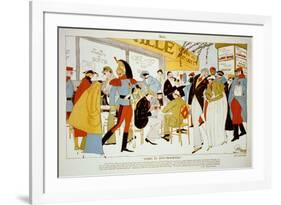 Paris in Half-Mourning-Ralph Barton-Framed Art Print