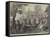 Paris in Summer, Bain De La Grenouillere, at Croissy-null-Framed Stretched Canvas