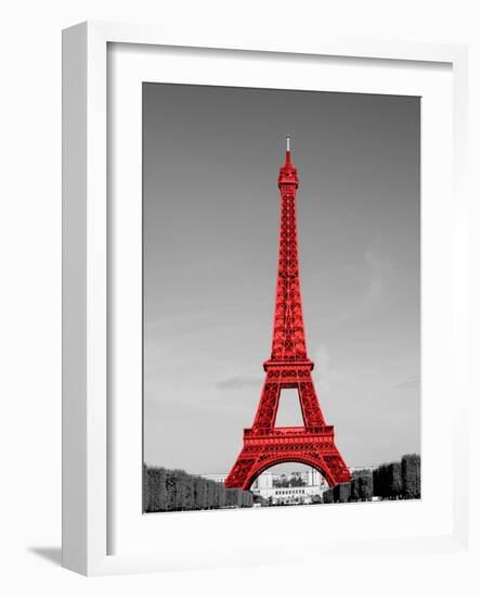 Paris in the Day in Red Border-Emily Navas-Framed Art Print