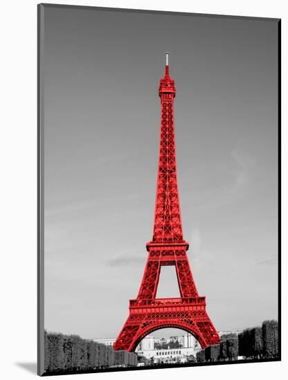 Paris in the Day in Red Border-Emily Navas-Mounted Art Print