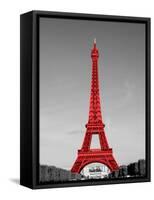 Paris in the Day in Red Border-Emily Navas-Framed Stretched Canvas