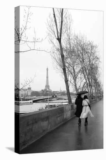 Paris In The Rain I Love-Carina Okula-Stretched Canvas