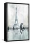 Paris in the rain-OnRei-Framed Stretched Canvas