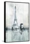 Paris in the rain-OnRei-Framed Stretched Canvas