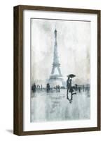 Paris in the rain-OnRei-Framed Art Print