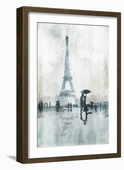 Paris in the rain-OnRei-Framed Art Print